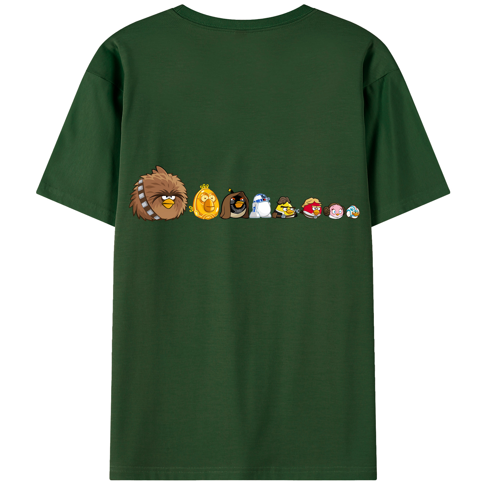 （画像用） Angry Birds アングリーバード 綿100％半袖Tシャツ（背面プリント）